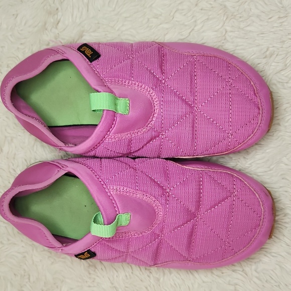 Girls /Kids Teva Reember Loafer Shoes Pink Sz 2 - Picture 3 of 12
